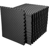 image:imageBalanceFrom Puzzle Exercise Mat 1 Thick EVA Interlocking Foam Floor Tiles  Home Gym Mat for Home Workout Equipment Floor Padding for Kids Gray 24 in x 24 in x 1 in 72 Sq Ft  18 TilesBlack
