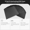 image:imageBalanceFrom Puzzle Exercise Mat 1 Thick EVA Interlocking Foam Floor Tiles  Home Gym Mat for Home Workout Equipment Floor Padding for Kids Gray 24 in x 24 in x 1 in 72 Sq Ft  18 TilesBlack