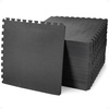 image:imageBalanceFrom Puzzle Exercise Mat 1 Thick EVA Interlocking Foam Floor Tiles  Home Gym Mat for Home Workout Equipment Floor Padding for Kids Gray 24 in x 24 in x 1 in 72 Sq Ft  18 TilesBlack