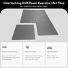 image:imageBalanceFrom Puzzle Exercise Mat 1 Thick EVA Interlocking Foam Floor Tiles  Home Gym Mat for Home Workout Equipment Floor Padding for Kids Gray 24 in x 24 in x 1 in 72 Sq Ft  18 TilesGrey
