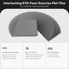 image:imageBalanceFrom Puzzle Exercise Mat 1 Thick EVA Interlocking Foam Floor Tiles  Home Gym Mat for Home Workout Equipment Floor Padding for Kids Gray 24 in x 24 in x 1 in 72 Sq Ft  18 TilesGrey