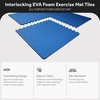 image:imageBalanceFrom Puzzle Exercise Mat 1 Thick EVA Interlocking Foam Floor Tiles  Home Gym Mat for Home Workout Equipment Floor Padding for Kids Gray 24 in x 24 in x 1 in 72 Sq Ft  18 TilesBlue