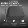 image:imageBalanceFrom Puzzle Exercise Mat 1 Thick EVA Interlocking Foam Floor Tiles  Home Gym Mat for Home Workout Equipment Floor Padding for Kids Gray 24 in x 24 in x 1 in 72 Sq Ft  18 TilesBlack