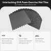 image:imageBalanceFrom Puzzle Exercise Mat 1 Thick EVA Interlocking Foam Floor Tiles  Home Gym Mat for Home Workout Equipment Floor Padding for Kids Gray 24 in x 24 in x 1 in 72 Sq Ft  18 TilesGrey
