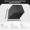 image:imageBalanceFrom Puzzle Exercise Mat 1 Thick EVA Interlocking Foam Floor Tiles  Home Gym Mat for Home Workout Equipment Floor Padding for Kids Gray 24 in x 24 in x 1 in 72 Sq Ft  18 TilesBlack
