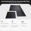image:imageBalanceFrom Puzzle Exercise Mat 1 Thick EVA Interlocking Foam Floor Tiles  Home Gym Mat for Home Workout Equipment Floor Padding for Kids Gray 24 in x 24 in x 1 in 72 Sq Ft  18 TilesBlack