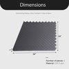 image:imageBalanceFrom Puzzle Exercise Mat 1 Thick EVA Interlocking Foam Floor Tiles  Home Gym Mat for Home Workout Equipment Floor Padding for Kids Gray 24 in x 24 in x 1 in 72 Sq Ft  18 TilesGrey