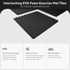 image:imageBalanceFrom Puzzle Exercise Mat 1 Thick EVA Interlocking Foam Floor Tiles  Home Gym Mat for Home Workout Equipment Floor Padding for Kids Gray 24 in x 24 in x 1 in 72 Sq Ft  18 TilesBlack