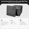 image:imageBalanceFrom Puzzle Exercise Mat 1 Thick EVA Interlocking Foam Floor Tiles  Home Gym Mat for Home Workout Equipment Floor Padding for Kids Gray 24 in x 24 in x 1 in 72 Sq Ft  18 TilesBlack