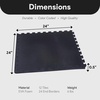 image:imageBalanceFrom Puzzle Exercise Mat 1 Thick EVA Interlocking Foam Floor Tiles  Home Gym Mat for Home Workout Equipment Floor Padding for Kids Gray 24 in x 24 in x 1 in 72 Sq Ft  18 TilesBlack