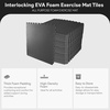 image:imageBalanceFrom Puzzle Exercise Mat 1 Thick EVA Interlocking Foam Floor Tiles  Home Gym Mat for Home Workout Equipment Floor Padding for Kids Gray 24 in x 24 in x 1 in 72 Sq Ft  18 TilesBlack